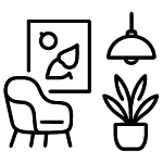 Icono decoración y estilismo